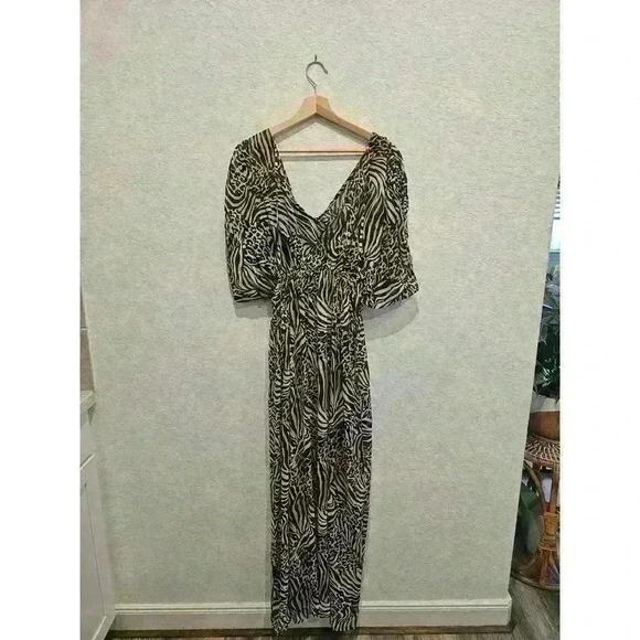 NWT. Express. MAXI DRESS Animal Print. SIZE SMALL - Picture 7 of 13